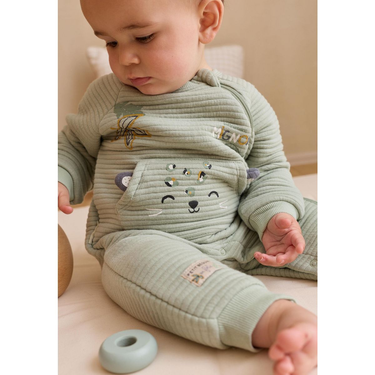 Petit Béguin Surpyjama bébé en coton matelassé Boavista