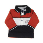 ELLE EST OU LA MER Polo Manches Longues  Garçon EOM Etrio. Coloris disponibles : Orange