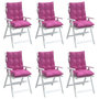 Voir la diapositive 4 : VIDAXL Coussins de chaise a dossier bas lot de 6 rose tissu oxford