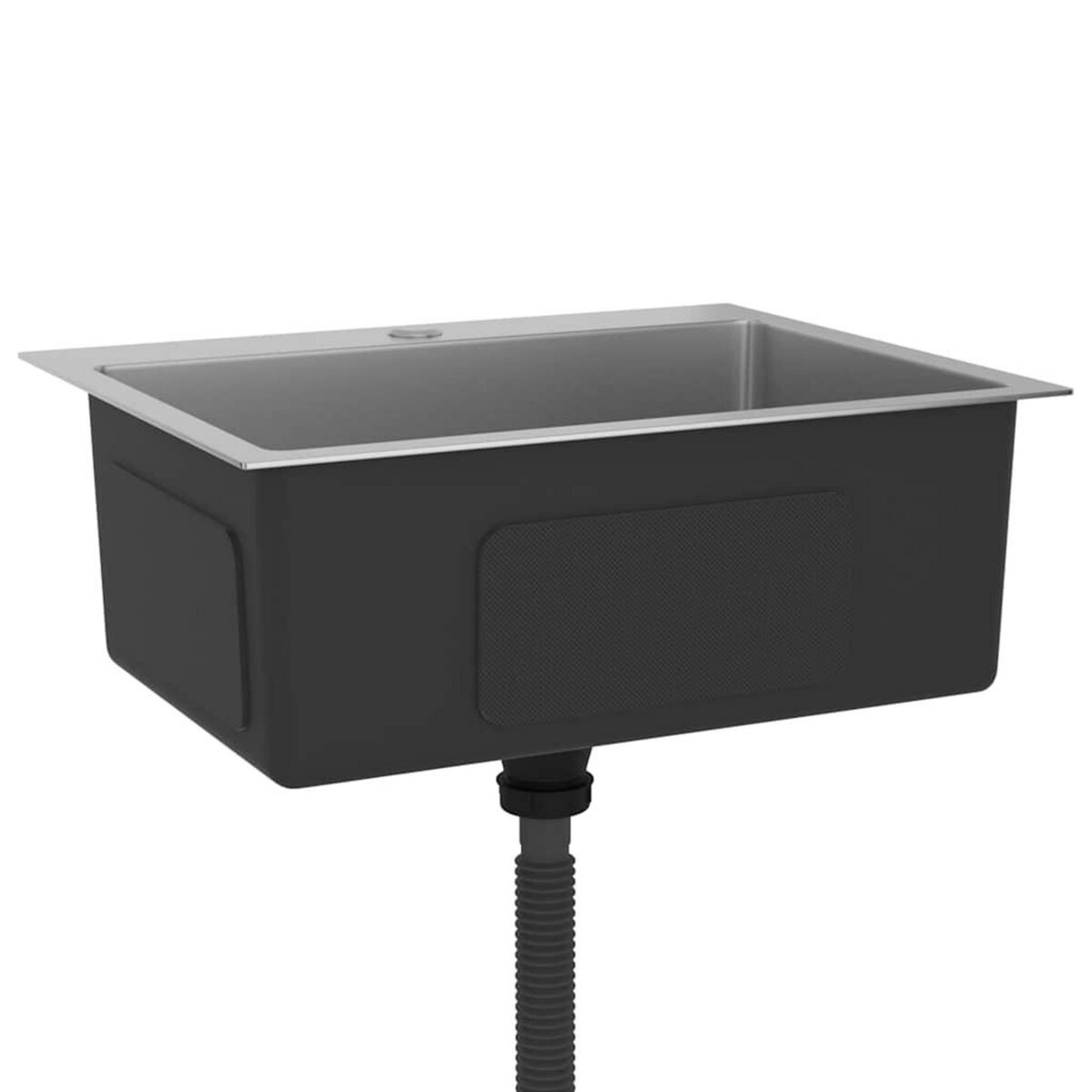 VIDAXL Evier de cuisine fait main Acier inoxydable