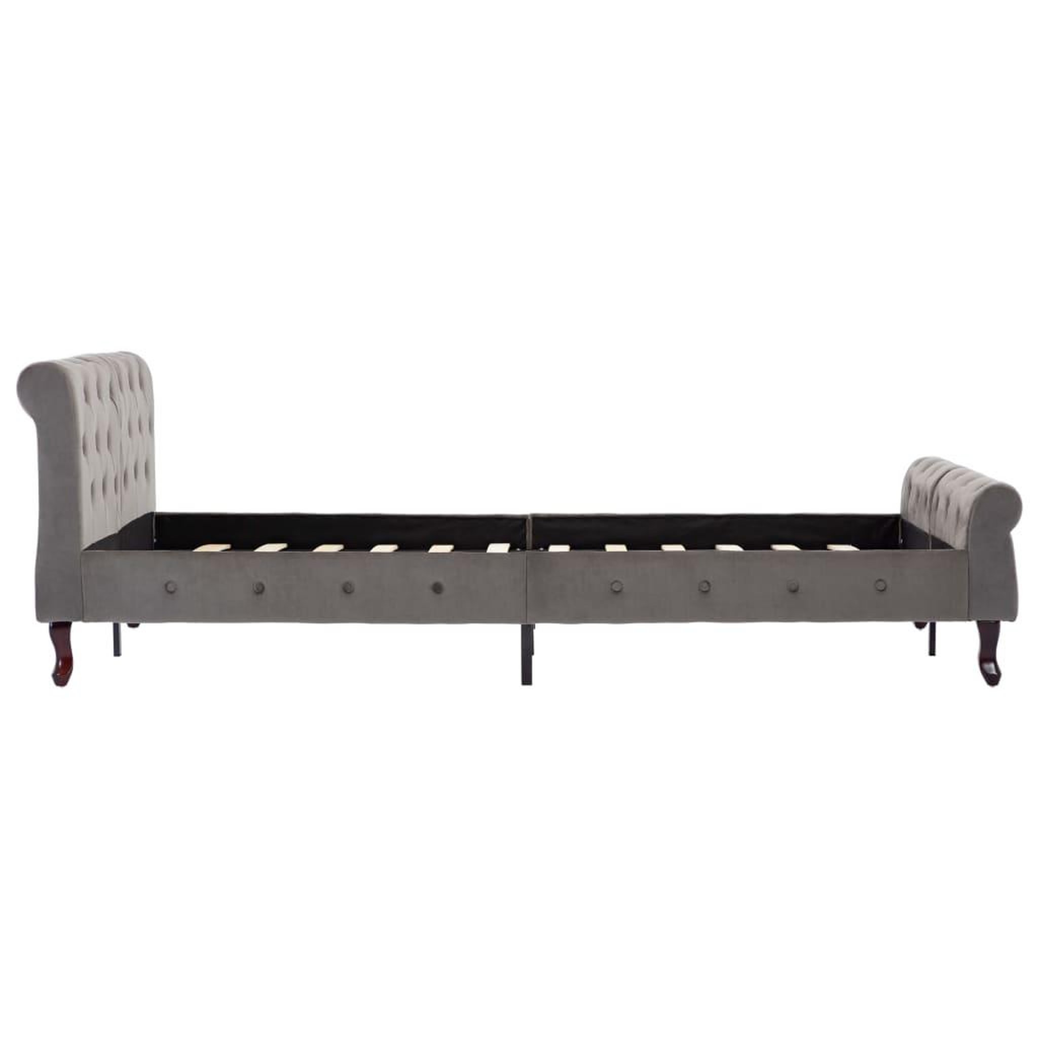 Voir la diapositive 4 : VIDAXL Cadre de lit sans matelas gris velours 120x200 cm