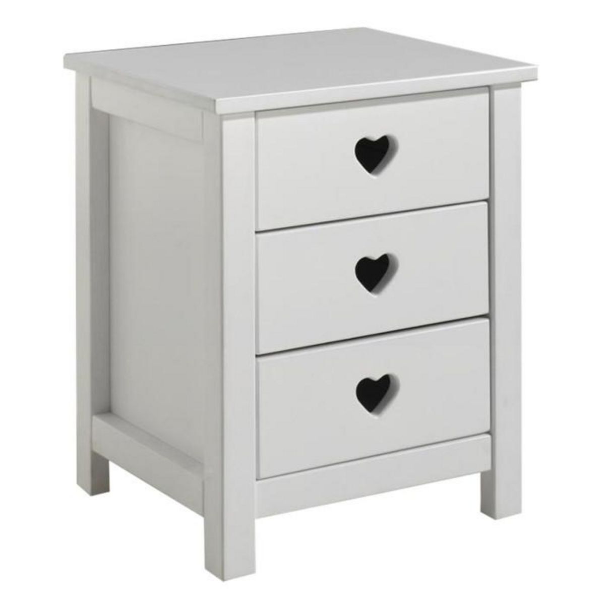 Paris Prix Pack - Lit Enfant, Chevet, Tiroir & Armoire  Amori  Blanc