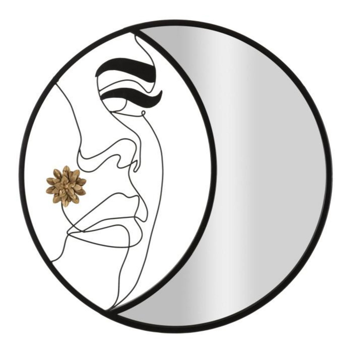 Paris Prix Miroir Mural Design  Melly  80cm Noir