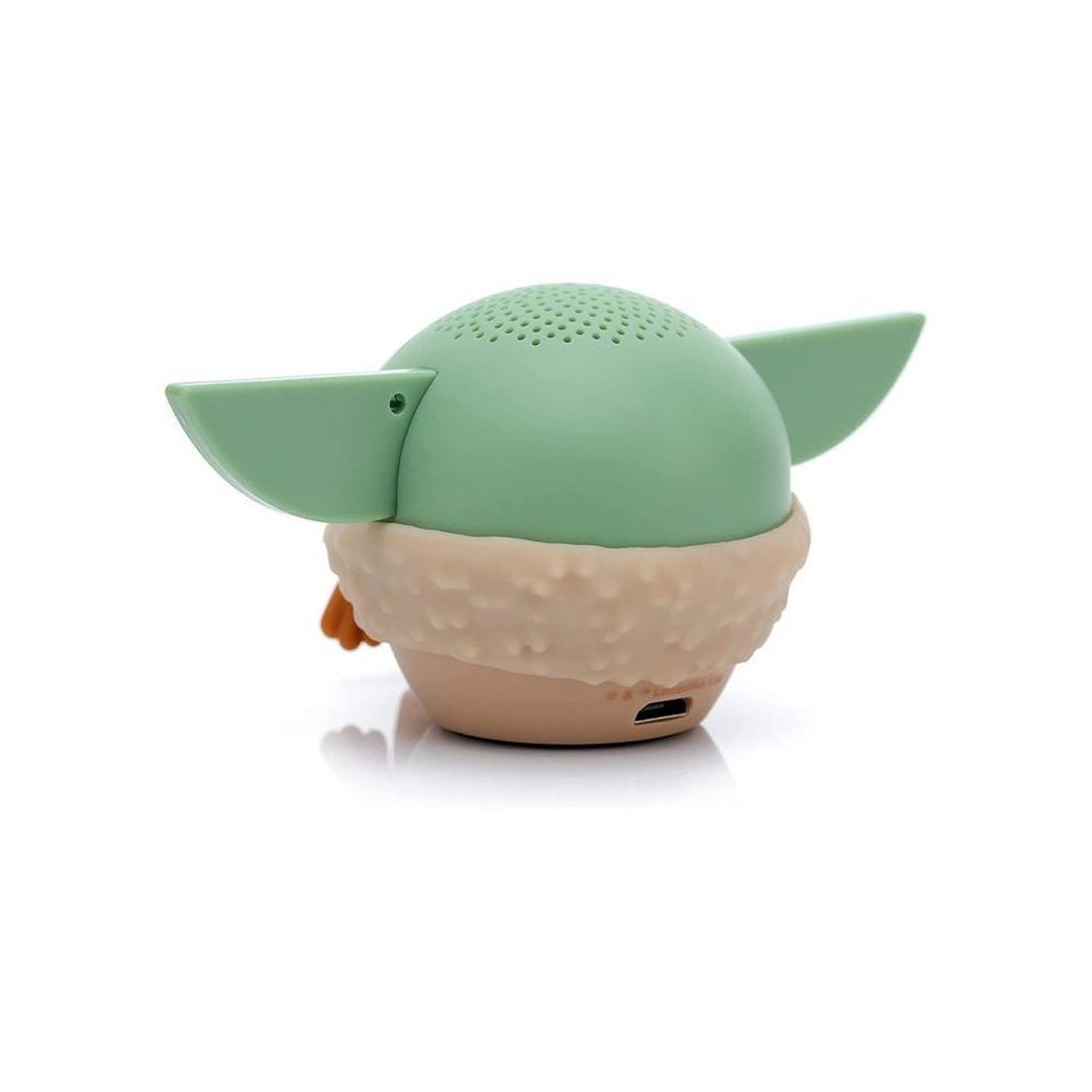 Voir la diapositive 2 : OTL TECHNOLOGIES Enceinte bluetooth enfant rechargeable à micro usb, design personnage style yoda vert et beige, autonomie >4 h, jumelage stéréo sans fil de 2 enceintes