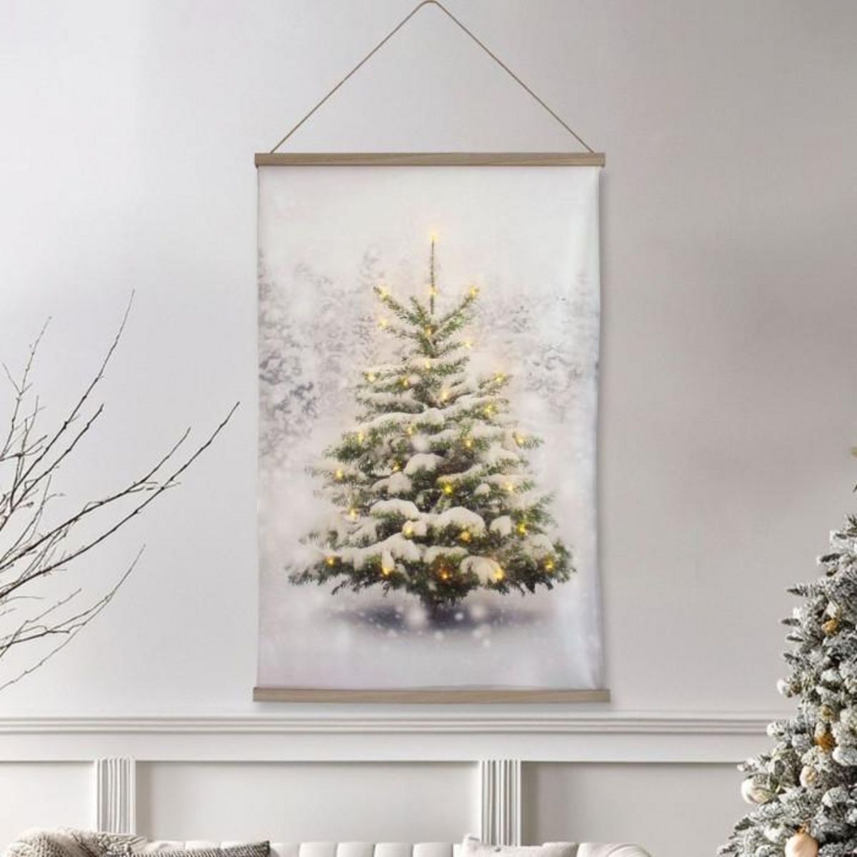 Paris Prix Toile Murale Déco LED  Noël  75x112cm Multicolore