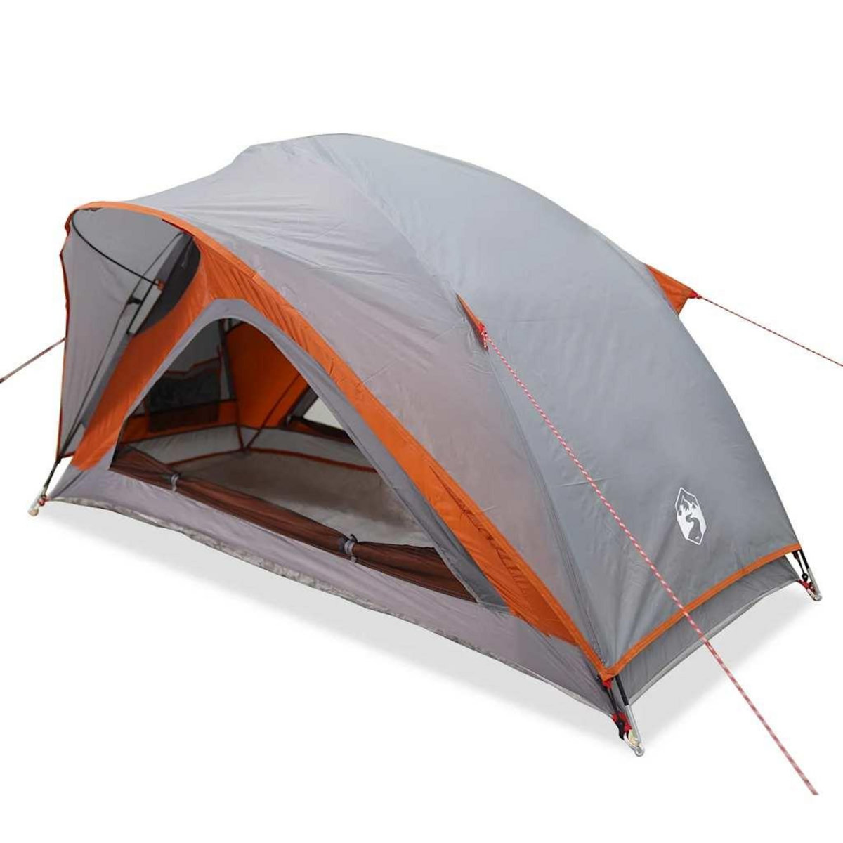 VIDAXL Tente de camping 1 personne gris et orange impermeable