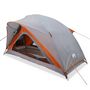 Voir la diapositive 2 : VIDAXL Tente de camping 1 personne gris et orange impermeable