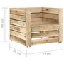 Voir la diapositive 6 : VIDAXL Salon de jardin palette 2 pcs Bois de pin impregne