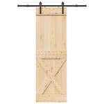 VIDAXL Porte coulissante et kit de quincaillerie 70x210 cm pin massif
