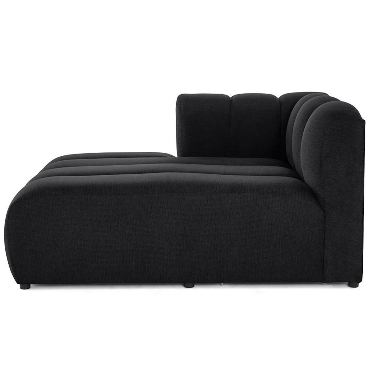 LISA DESIGN Debbie - module d'assise méridienne gauche en tissu texturé