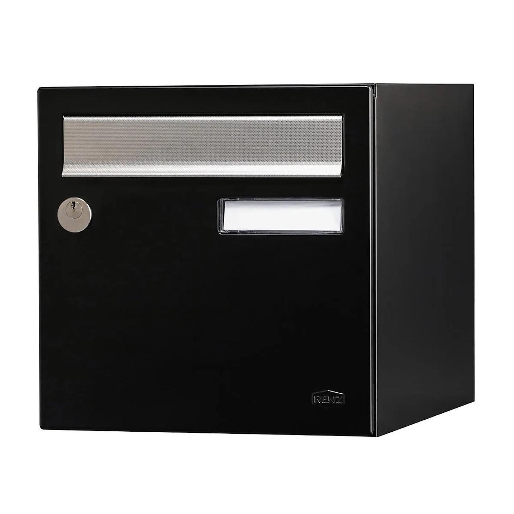 RENZ Boîte aux lettres - 2 portes extérieur - Allure - acier noir mat