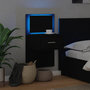 Voir la diapositive 5 : VIDAXL Table de chevet murale avec lumieres LED noir