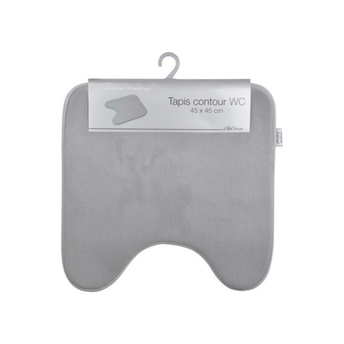 Paris Prix Tapis Contour WC  Vitamine II  45x45cm Gris Clair