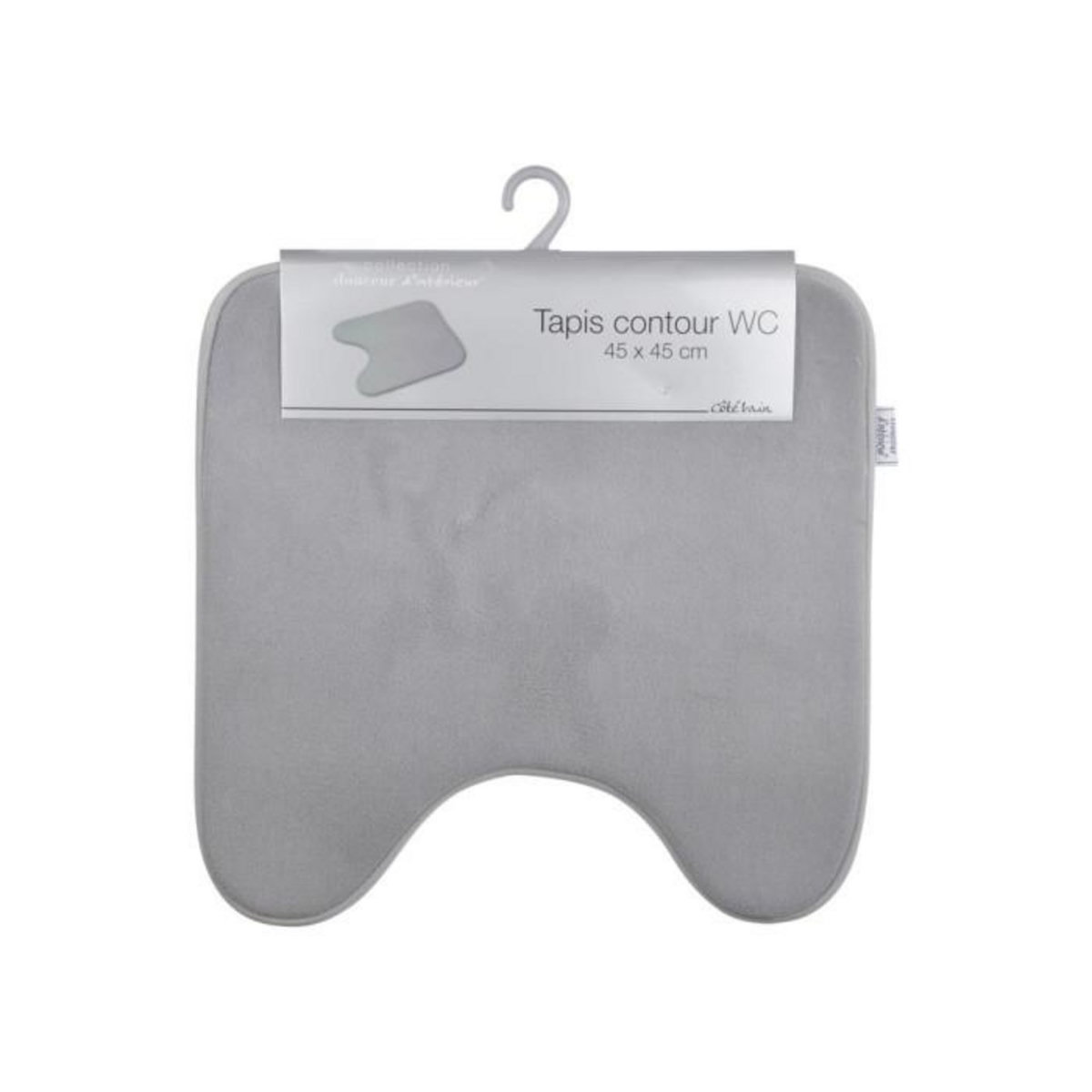 Paris Prix Tapis Contour WC  Vitamine II  45x45cm Gris Clair