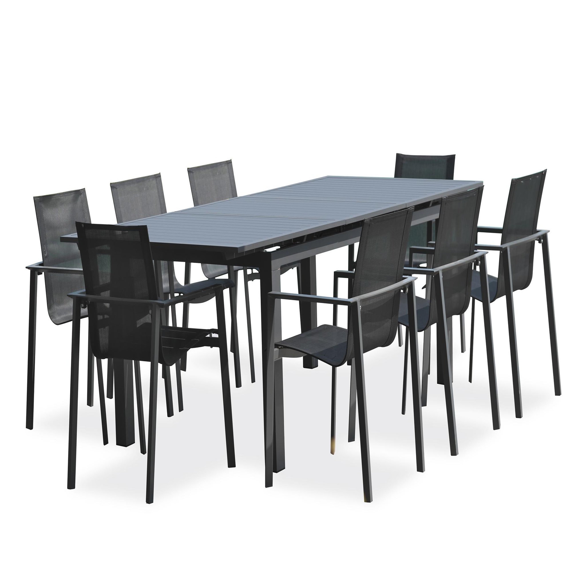 Voir la diapositive 1 : DCB GARDEN Ensemble repas de jardin 6 places en aluminium
