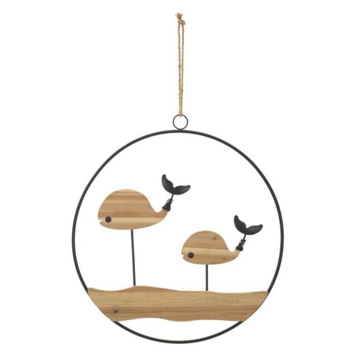 Paris Prix Décoration Murale à Suspendre  Baleine  60cm Naturel