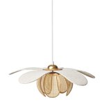 OSTARIA Suspension lin et bambou diamètre 50cm