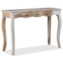 Voir la diapositive 1 : VIDAXL Table console et 3 tiroirs Bois massif 110x40x76 cm