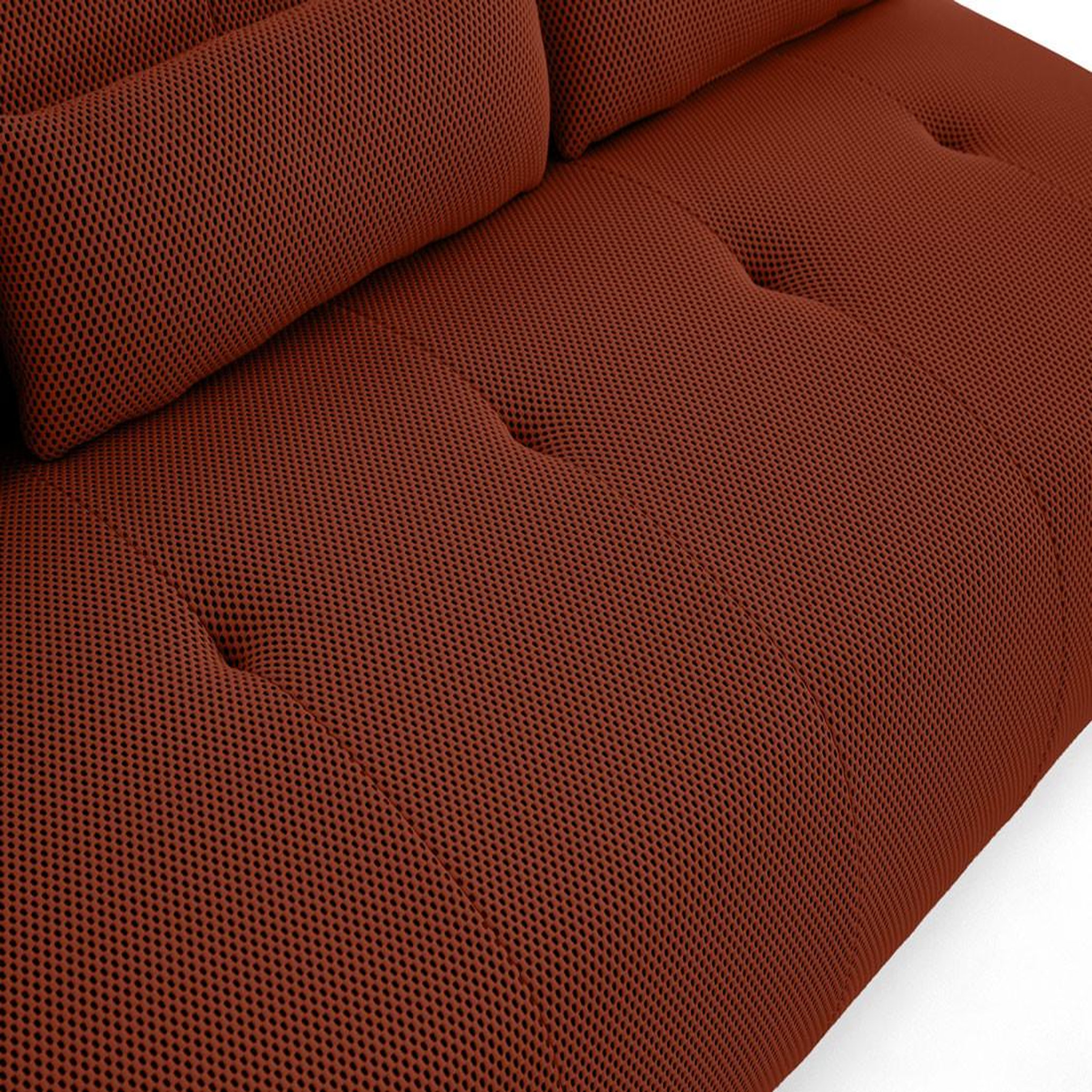 Voir la diapositive 5 : LISA DESIGN Onyx - canapé droit 3 places - en tissu mailles 3d