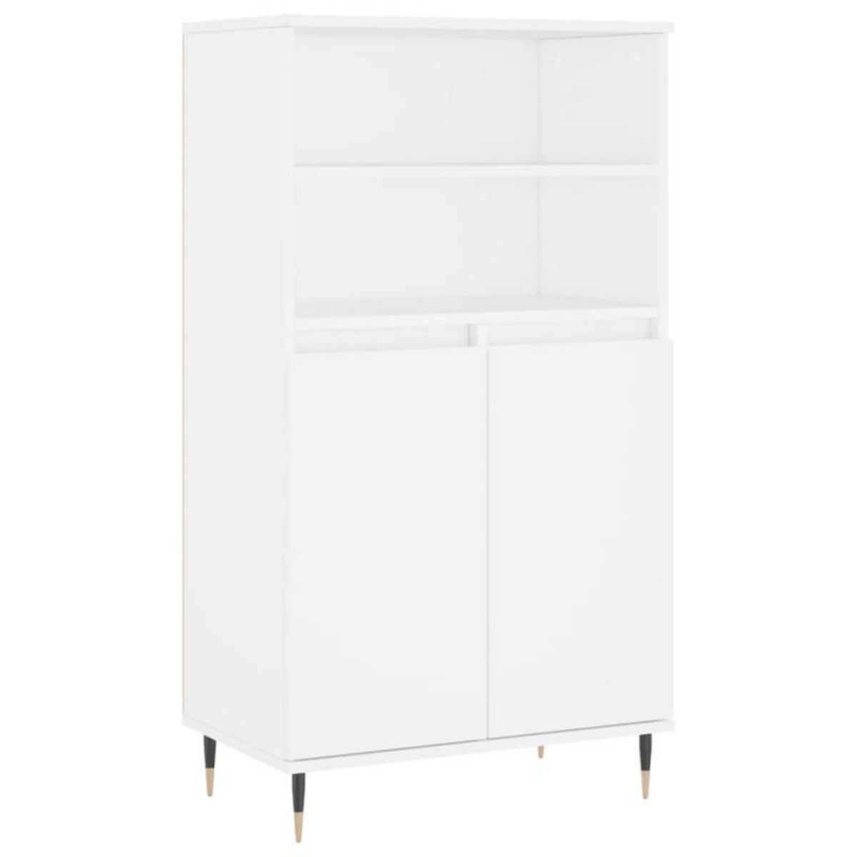 VIDAXL Buffet haut Blanc 60x36x110 cm Bois d ingénierie