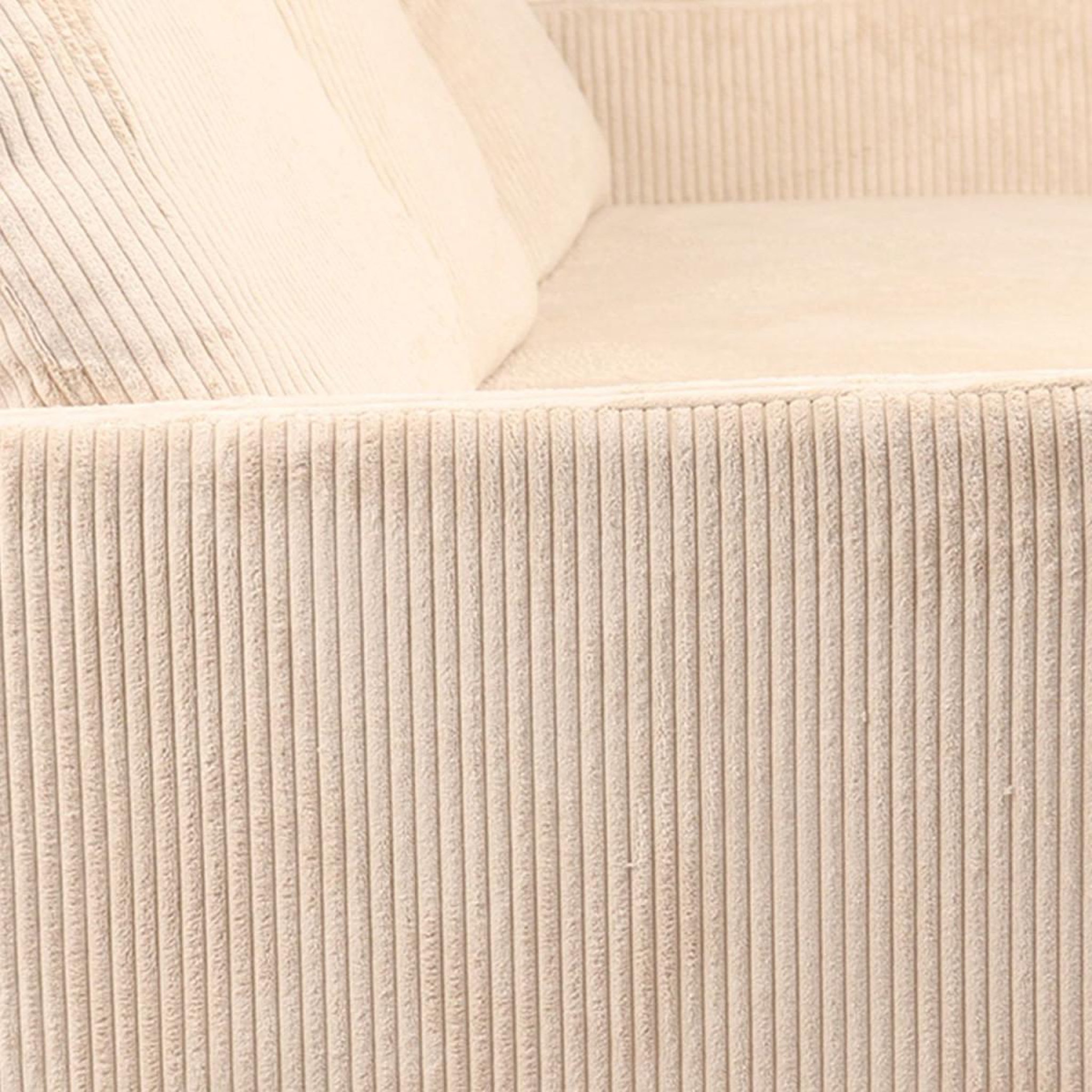 Voir la diapositive 5 : Paris Prix Canapé 3 places en velours côtelé  safia  171cm beige