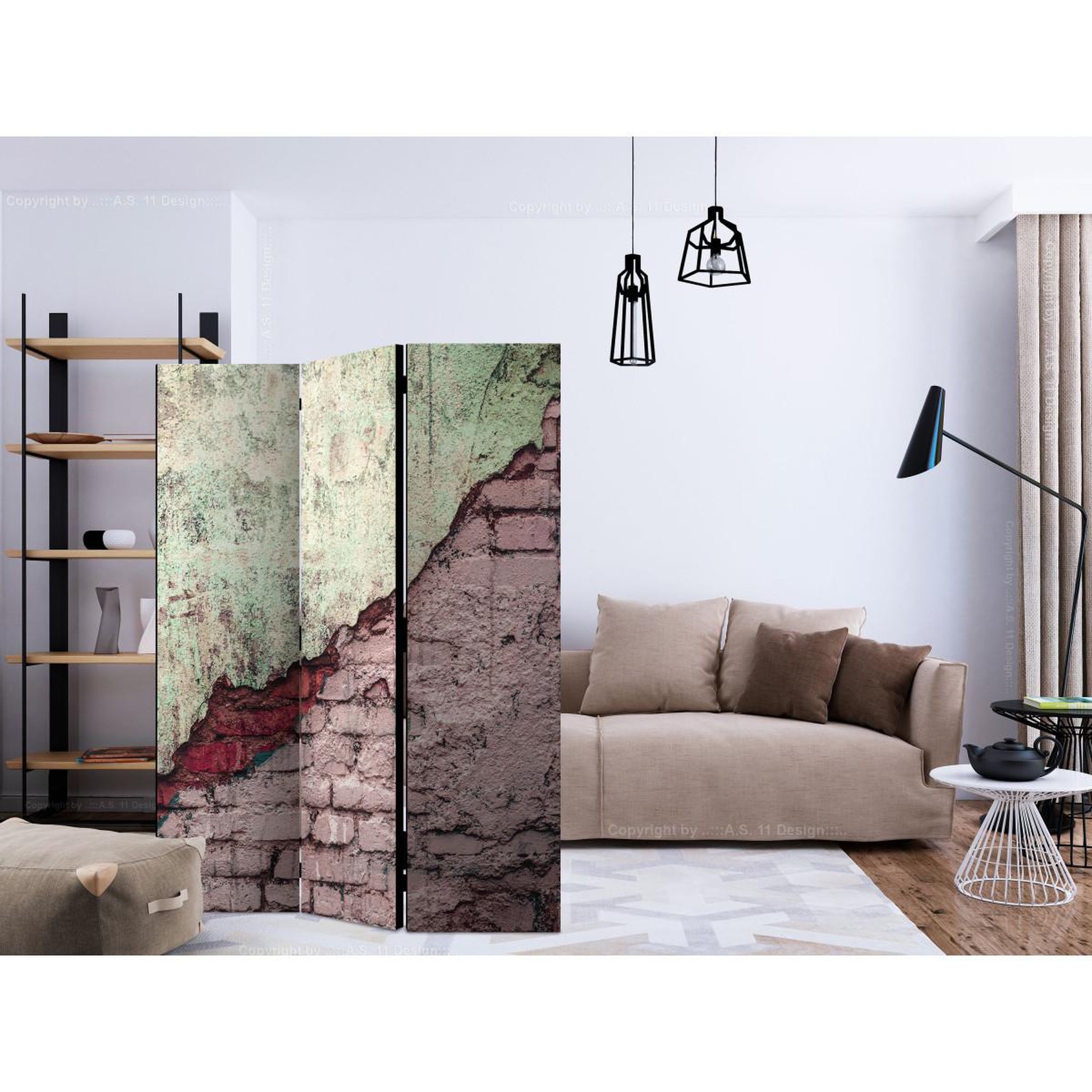 Voir la diapositive 2 : Paris Prix Paravent 3 volets  stony tandem  135x172cm