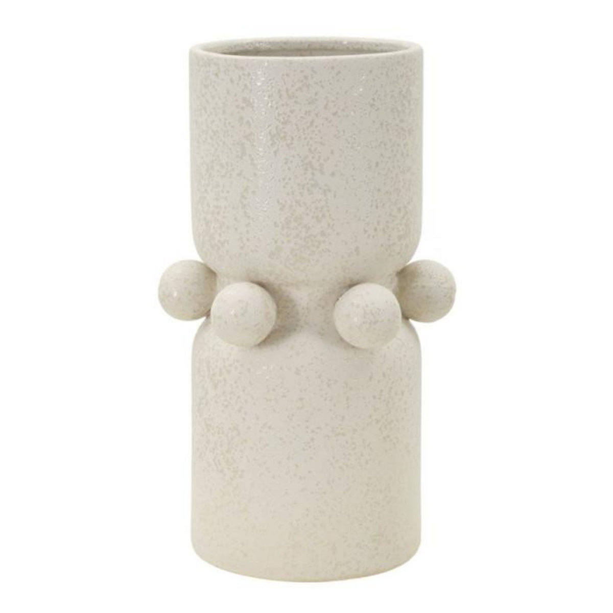 Paris Prix Vase Cylindrique en Céramique  Bubbles  28cm Crème