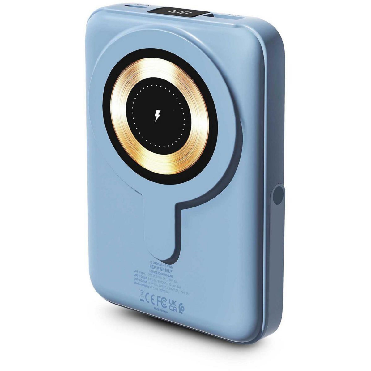 URBAN FACTORY Batterie externe 10000 mAh MagSafe Bleu