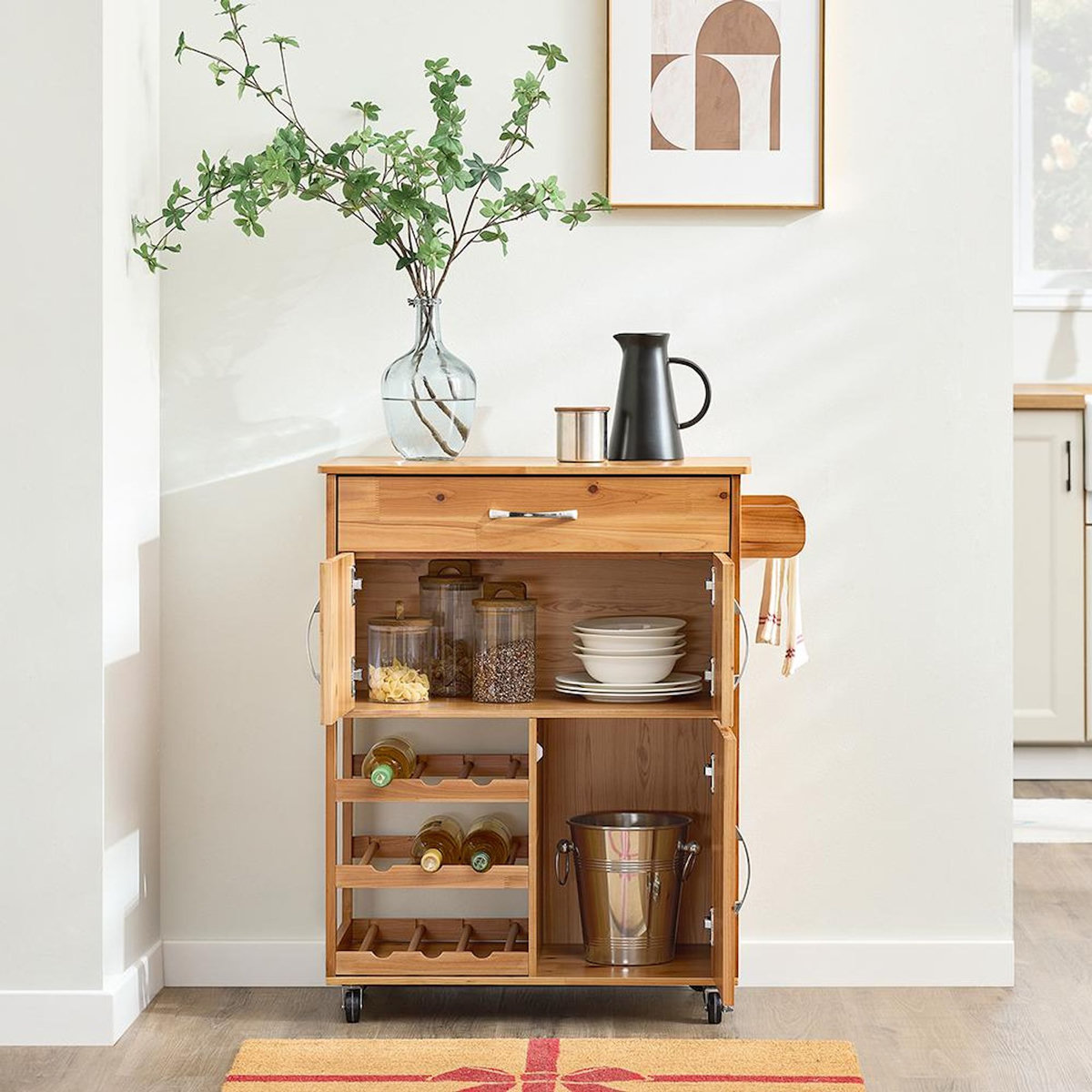 SOBUY SoBuy - Chariot De Cuisine à un tiroir - Moderne - FKW45