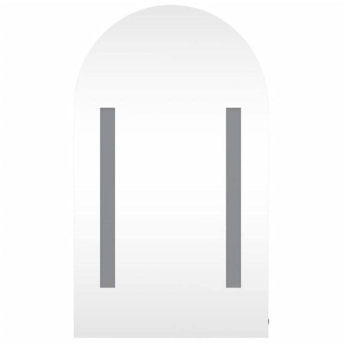 VIDAXL Armoire de bain à miroir avec LED arquée chêne 42x13x70 cm