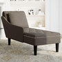 Voir la diapositive 3 : VIDAXL Fauteuil long et coussin/accoudoir droit gris fonce similicuir