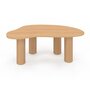 Voir la diapositive 4 : ID MARKET Table basse ORGANIQUE 100 cm bois effet hêtre