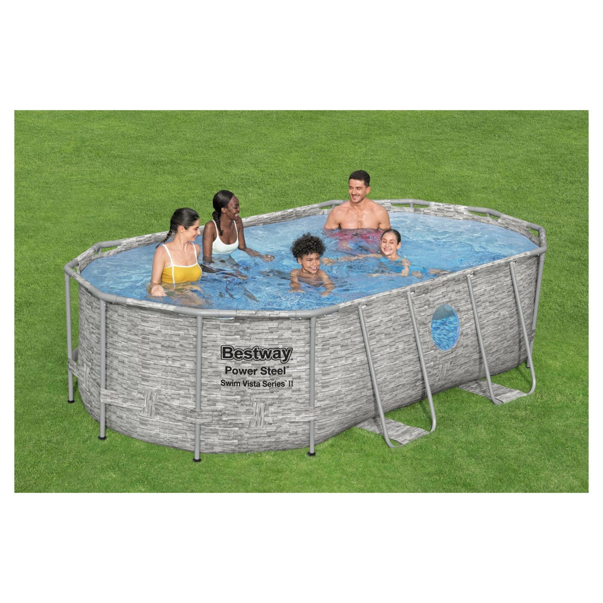 BESTWAY Piscine tubulaire hors sol ovale Power Steel&trade; SwimVista 427x250x100cm