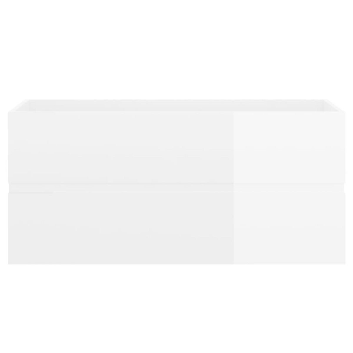 VIDAXL Armoire d'evier Blanc brillant 100x38,5x45 cm Bois d'ingenierie