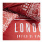 Voir la diapositive 2 : Today Parure de lit - TODAY - JAVA - 2 personnes - 240x220 cm - Coton - Imprimé London - Rouge