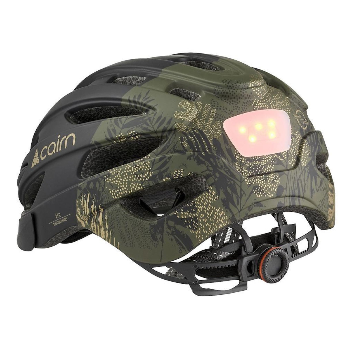 CAIRN Casque de Vélo Noir/Kaki Femme Cairn Fusion