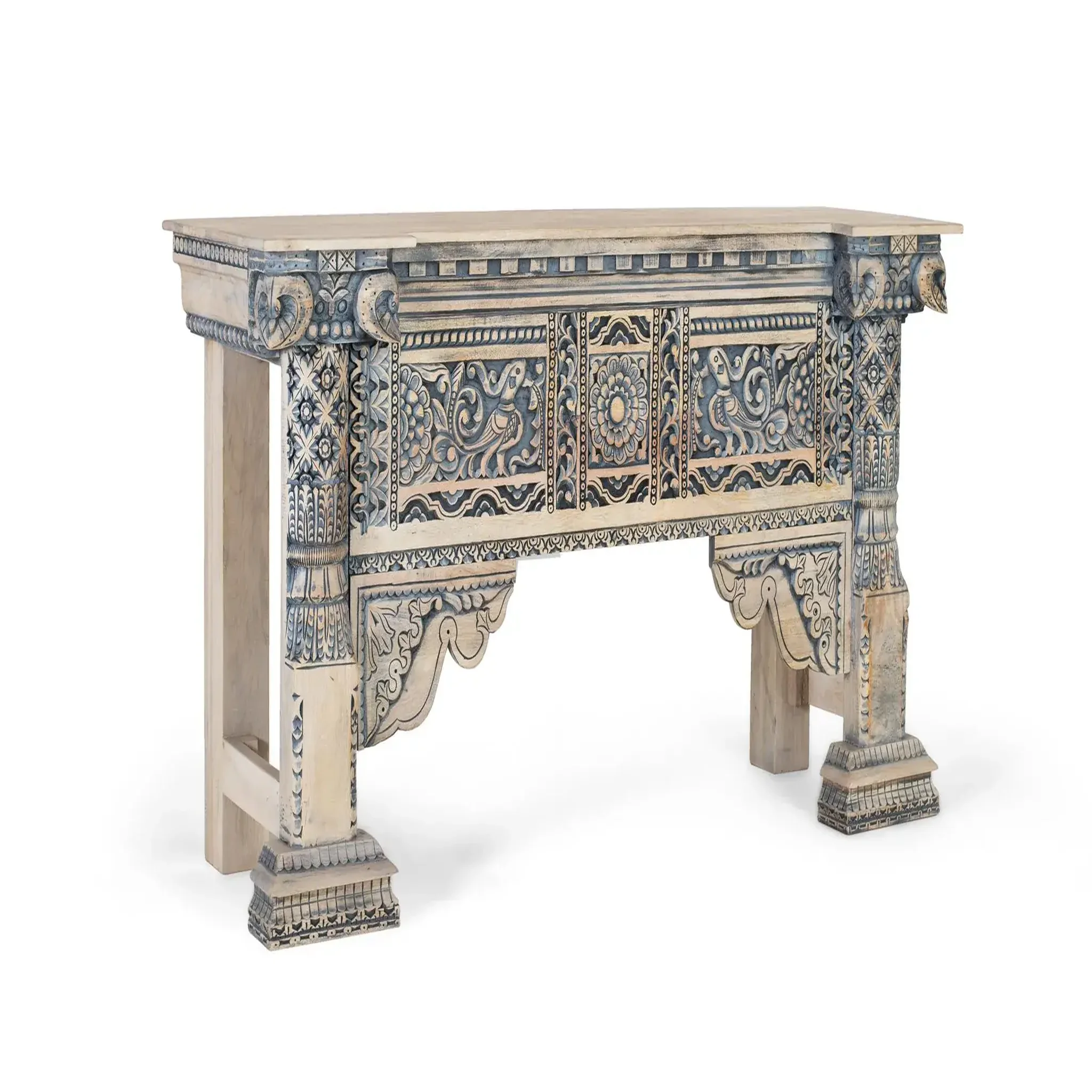 Voir la diapositive 2 : GINER Y COLOMER SL Console en bois de manguier 172 cm style artisanal ethnique