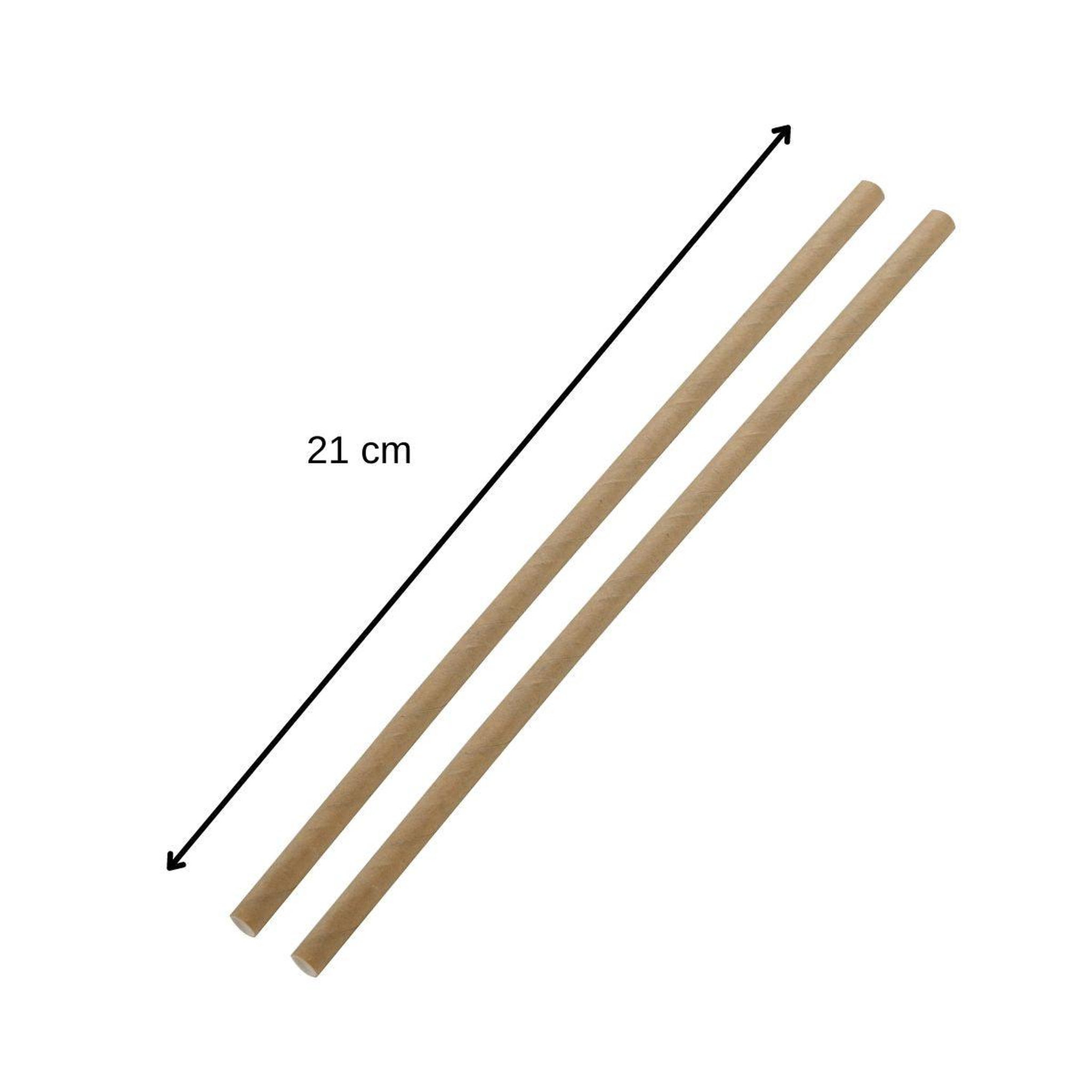 Voir la diapositive 3 : Fackelmann Lot de 500 pailles en papier brun 21 cm fackelmann nature