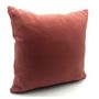 Voir la diapositive 1 : TODAY Coussin déhoussable en coton 145 g/m2 1 face unie 1 face motif géométrique TERRA ROSA