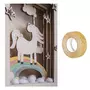 Rayher Cadre bois à motif 3D Licorne 20 x 30 cm + masking tape doré à paillettes 5 m