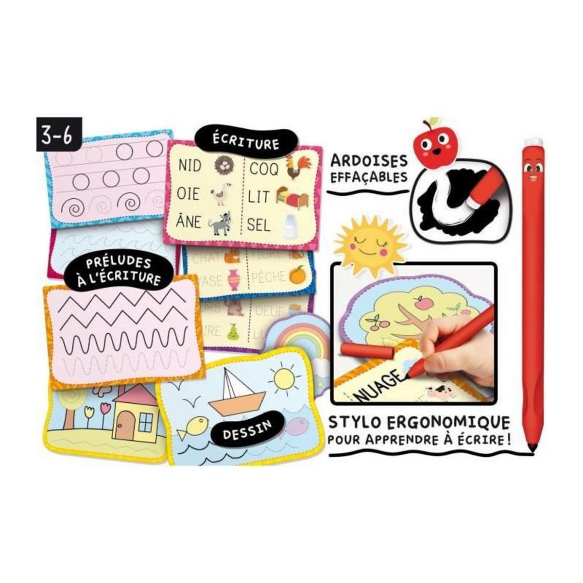 LISCIANI GIOCHI Stylo ergonomique - Montessori Pen Super Ecole d'écriture - LISCIANI
