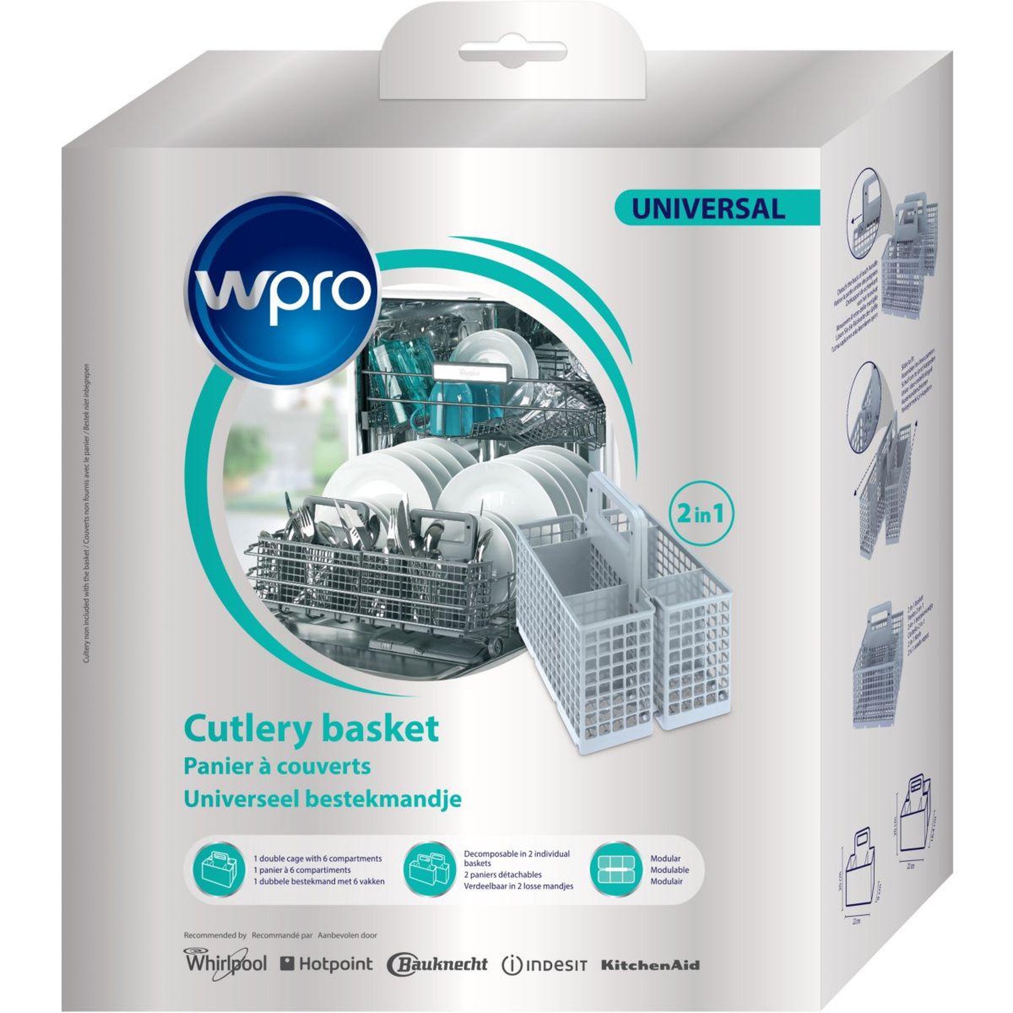 Voir la diapositive 4 : WPRO Panier à couverts lv  dwb304