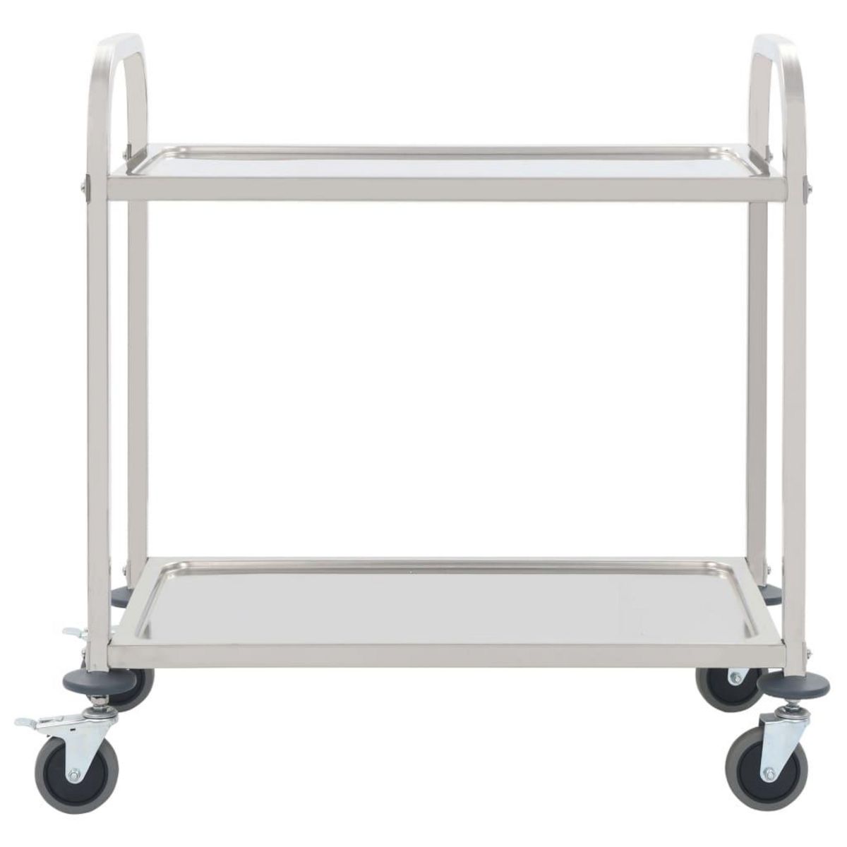 VIDAXL Chariot de cuisine a 2 niveaux 95x45x83,5 cm Acier inoxydable
