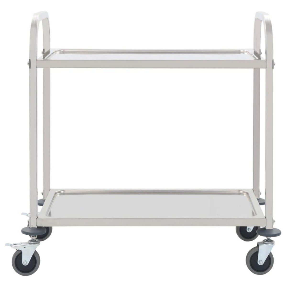 VIDAXL Chariot de cuisine a 2 niveaux 95x45x83,5 cm Acier inoxydable