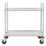Voir la diapositive 2 : VIDAXL Chariot de cuisine a 2 niveaux 95x45x83,5 cm Acier inoxydable