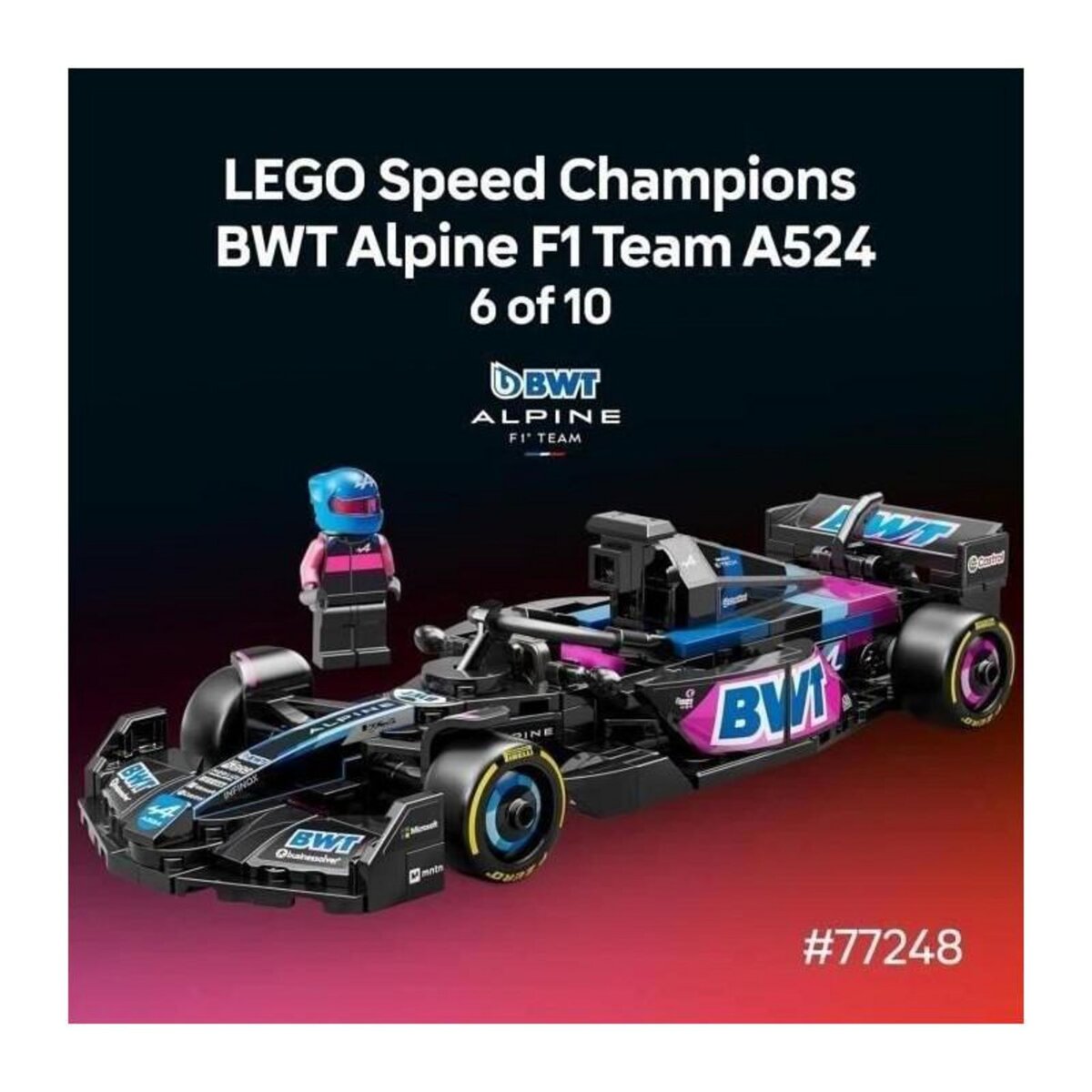 LEGO LEGO Lot de 10 écuries Formula 1 Speed Champions - Jeu de construction avec véhicule de course + 1 minifigurine collector
