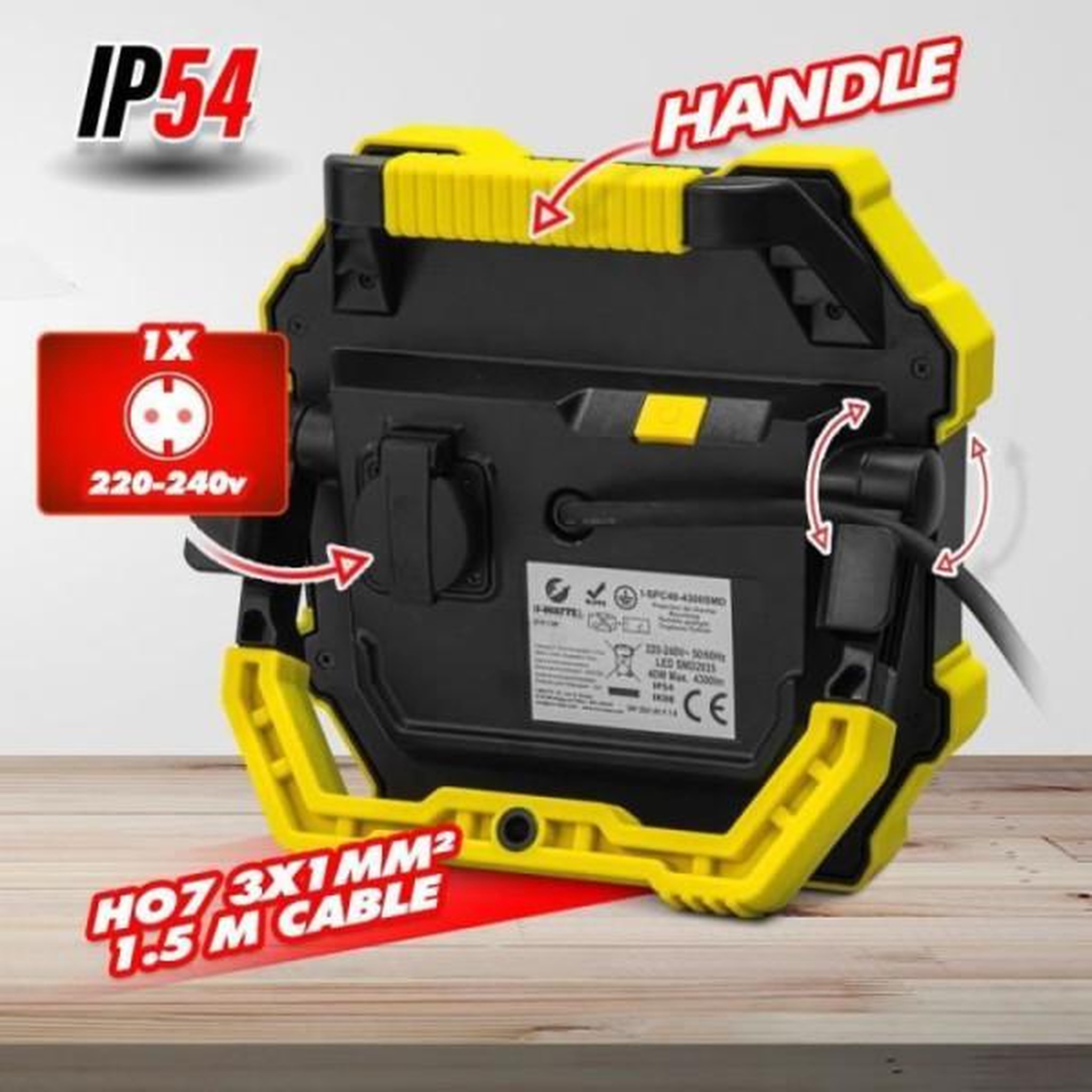 Voir la diapositive 4 : I-WATTS Projecteur Led - I-Watts - I-SPC50-4500SMD - 50 W - 4500 lumens