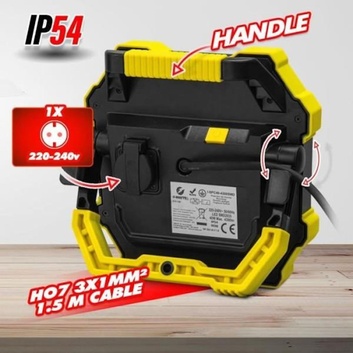 I-WATTS Projecteur Led - I-Watts - I-SPC50-4500SMD - 50 W - 4500 lumens