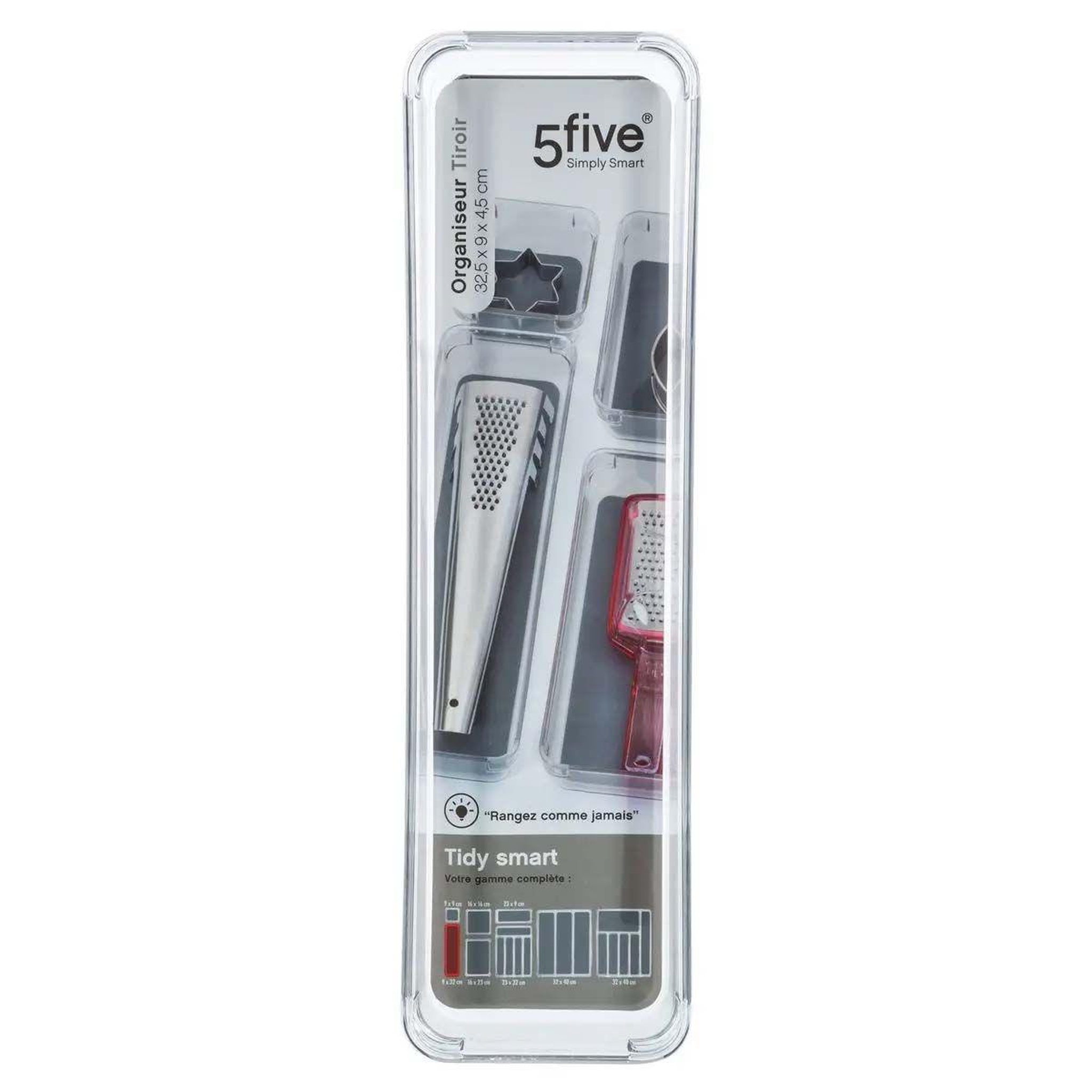 Voir la diapositive 3 : FIVE Organisateur de tiroir  ted  32cm gris foncé