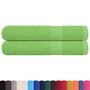 Voir la diapositive 2 : VIDAXL Serviettes de sauna 2 pcs vert pomme 80x200 cm 100% coton